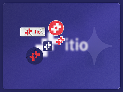 Itio block chain blockchain branding color cross geometric glass it logo logomachine minimal star stickers tech technology