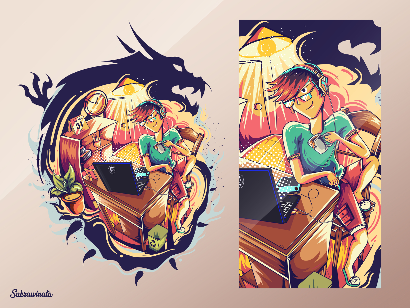 artwork for msi contest ) by Sukrawinataa on Dribbble