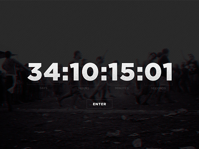 Countdown 3d carlyo carlyodesign clock countdown festival landing page minimalist music stereoscopic texture timer