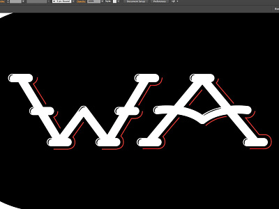 WA...? branding carly o custom type deck dimension hand lettering illustration serifs shading skateboard tattoos typography