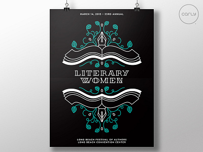 Literary Women '15 - Unused Concept brochure carlyo carlyodesign festival illustration literature program vector