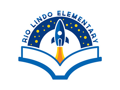 Elementary School Logo book design elementary explore flat illustration logo rocket school space stars vector