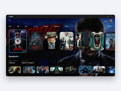 Film Desktop App - Design app app design appdesign cinema daredevil design design app desktop app desktop design films inspiration series ui uidesign uiux uiuxdesign ux