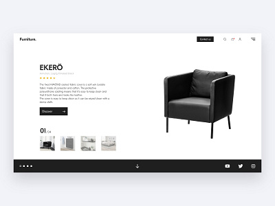 Furniture store - Website Design app armchair dark flat furniture furniture design furniture store furniture website minimal ui uidesign uiux uiuxdesign web design webdesign website website design