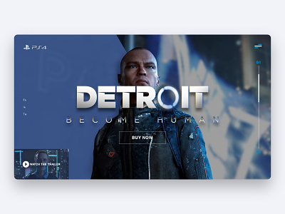 Detroit Become Human - Website Design detroit graphic designer game game design ps4 ui uidesign uiux uiuxdesign web design webdesign website website design