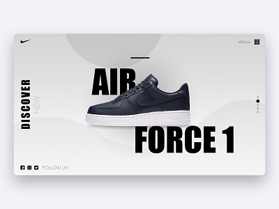 Nike Shop - Website Design Concept clothes shop discover force nike nike air nike shoes shoes shoes store store store design ui uidesign uiux uiuxdesign ux web design webdesign website website design