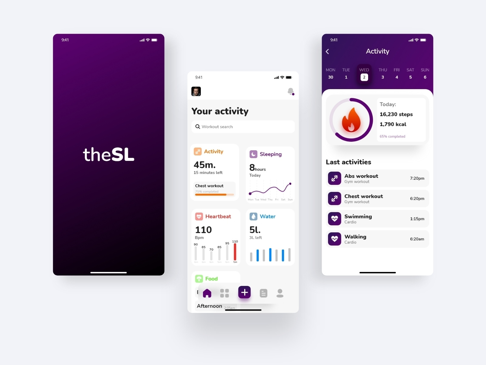Fitness app - Ui design by Dmytro Nedvyha on Dribbble
