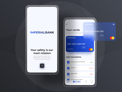 Bank app design - IMPERIALBANK app appdesign bank app bank app design banking app design app glassmorphism mobile app mobile app design ui uidesign uiux uiuxdesign ux