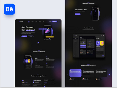 Task manager - App design app app design behance behance project landing design landing page landing page design mobile app mobile app design task task manager task managment ui uidesign uiux uiuxdesign web design website website design