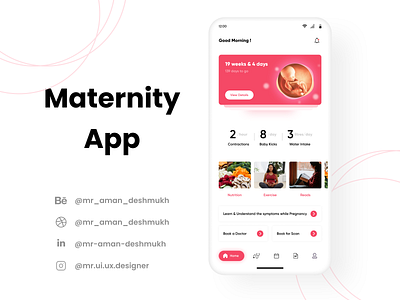 Maternity App adobe adobe xd design figma interaction design ui ui design ux ux design