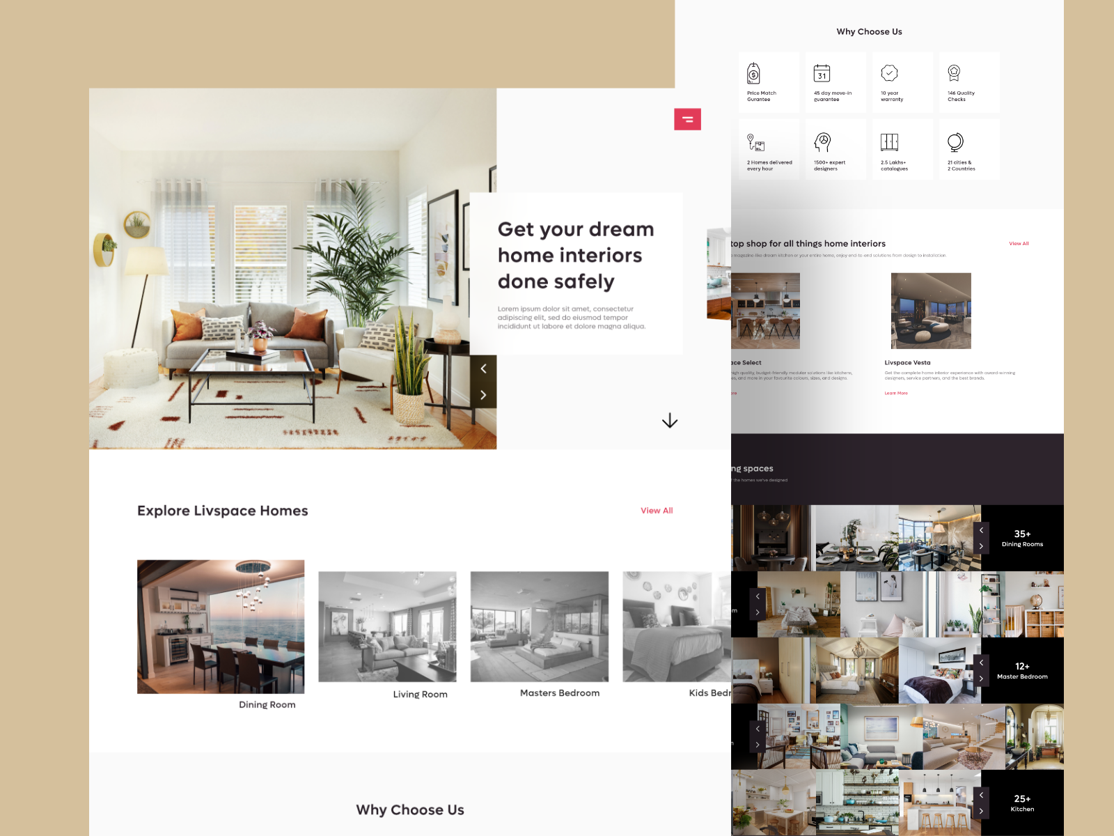 Home Interiors Landing Page by Aman Deshmukh on Dribbble