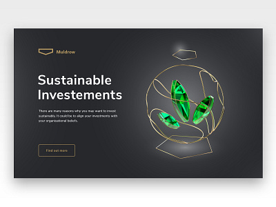 Private banking site, sustainable investements icon