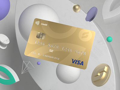 Credit card design concept 3d bank banking branding cinema4d credit card creditcard design finance fintech floating illustration redshift