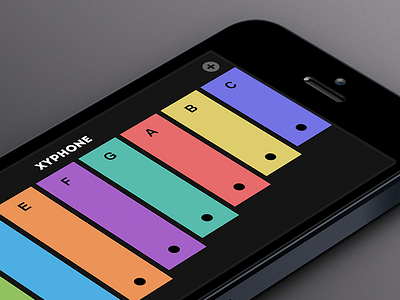 Simple Xylophone for iOS colors flat ios iphone xylophone xyphone