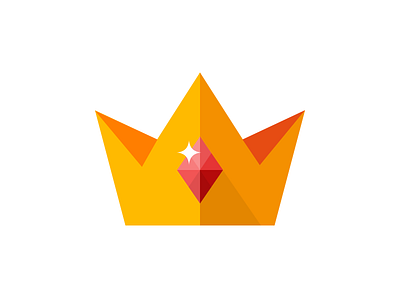 Flat Crown crown flat glyph gold icon king premium