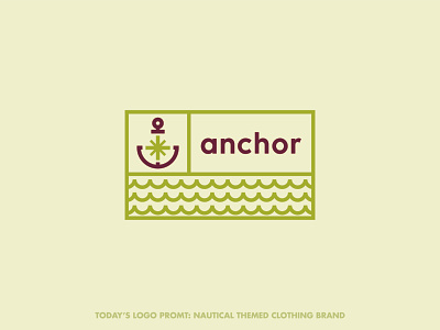 Anchor clothing (day 10 of 99) design illustrator logo thirtylogos thirtylogoschallenge vector