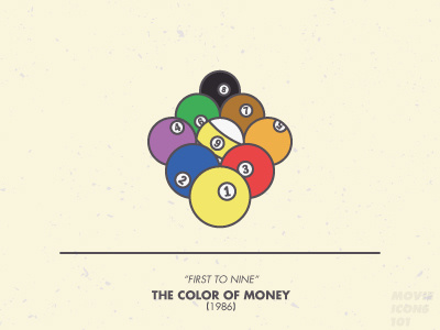 Movie Icons 101 - No. 9 The Color of Money 101 icons movie thecolorofmoney