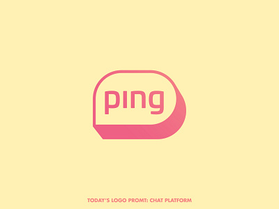Ping chat platform (day 4 of 99) design illustrator logo thirtylogos thirtylogoschallenge vector