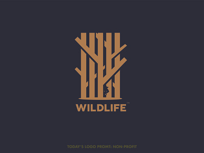 Wildlife non-profit wildlife preservation org. (day 5 of 99) design illustrator logo thirtylogos thirtylogoschallenge vector