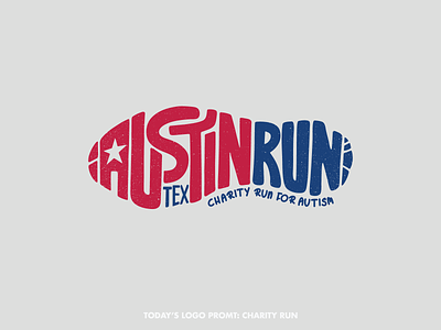 Austin Run for autism (day 7 of 99) design handlettering illustrator logo thirtylogos thirtylogoschallenge vector