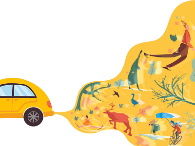 Pollution ads ads colour create illustration art illustrator pollution public yellow