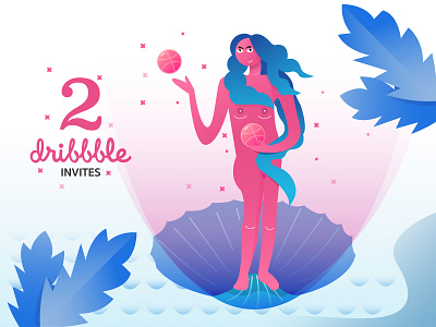 End: 2 dribbble Invitations