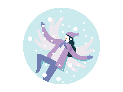 Winter is coming !! activity design flat graphic icon illustration joyful merrychristmas people seasonal snowfall vector winter woman