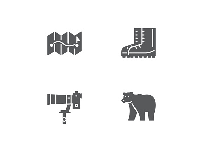 Camping icons