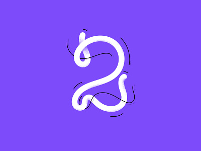Number 2 - 36 Days of Type 36 days of type 36daysoftype07 brand branding custom type design graphic graphic design lettering logo type typography