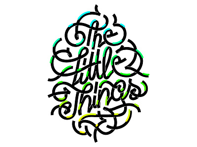 The little things brand branding custom type design gradient graphic graphic design hand lettering letter lettering lettermark logo type typography