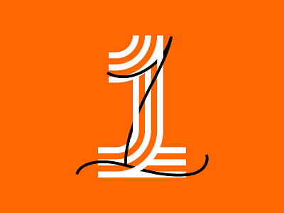 Number 1 36 days of type 36daysoftype custom type design graphic graphic design lettering number 1 type typography