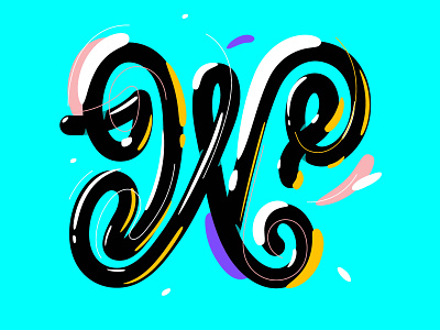 Letter W - 36 Days of Type 36 days of type 36daysoftype design graphic graphic design illustration lettering type typography vector