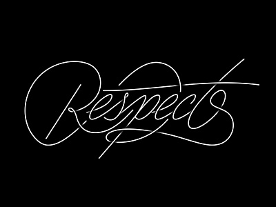 Respect design graphic design lettering minimal type typography