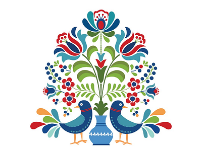 Europe Folk Art adobe xd bestvector colourscheme designer designs folk graphic illustrator infinitedesign logo patterns symbol vectorart