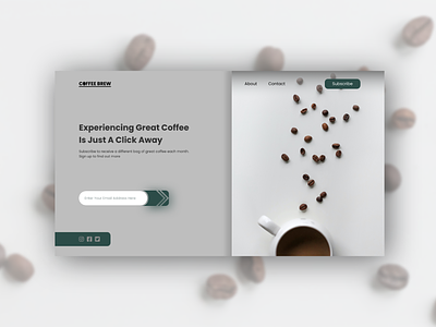 Daily UI 003 - Landing Page adobexd coffee dailyui landingpage ui