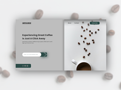 Daily UI 003 - Landing Page adobexd coffee dailyui landingpage ui