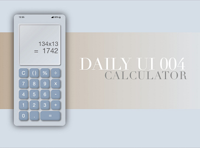 Daily UI 004 - Calculator adobexd buttons calculator dailyui design ui uiux