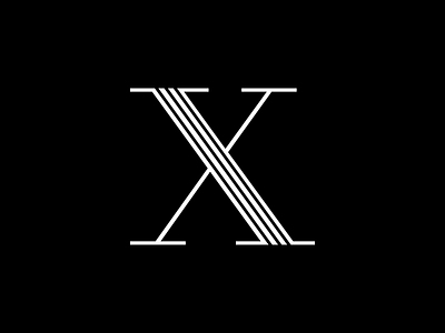 X Logo black identity letter logo x