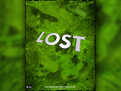 LOST art design digital green island lost poster television