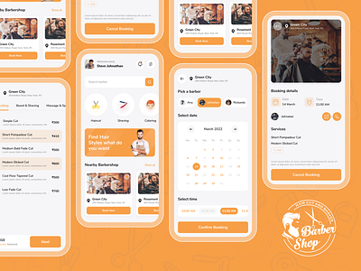 Orangebone - barber appointment booking app.