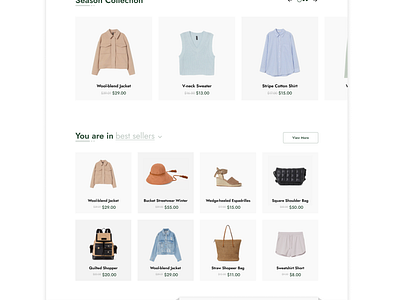 E commerce | Collection section