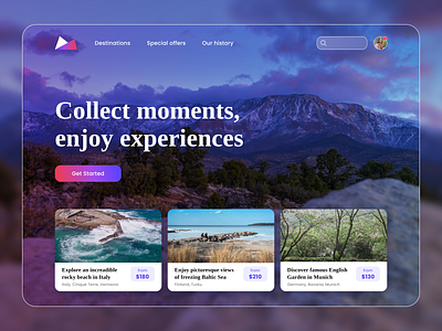 Travel website adventure booking booking app hero banner hero image hero section journey tourism travel travel agency traveling app travelling trip vacation web app website