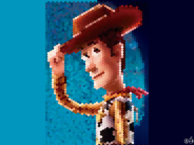 Woody PIXEL disney pixar pixar art pixel pixelart poster toy story woody