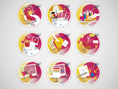 Online Badges illustration