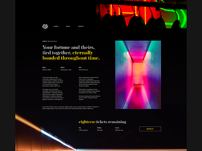 Mithras Club - Typography & Visual Exploration abstract bright club dark event grid neon tickets type typography ui ux uxui