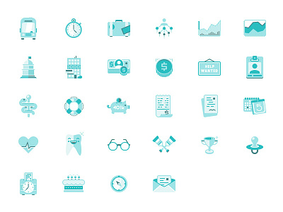 Zen Icons Exploration (continued) hr human resources icons saas sketch