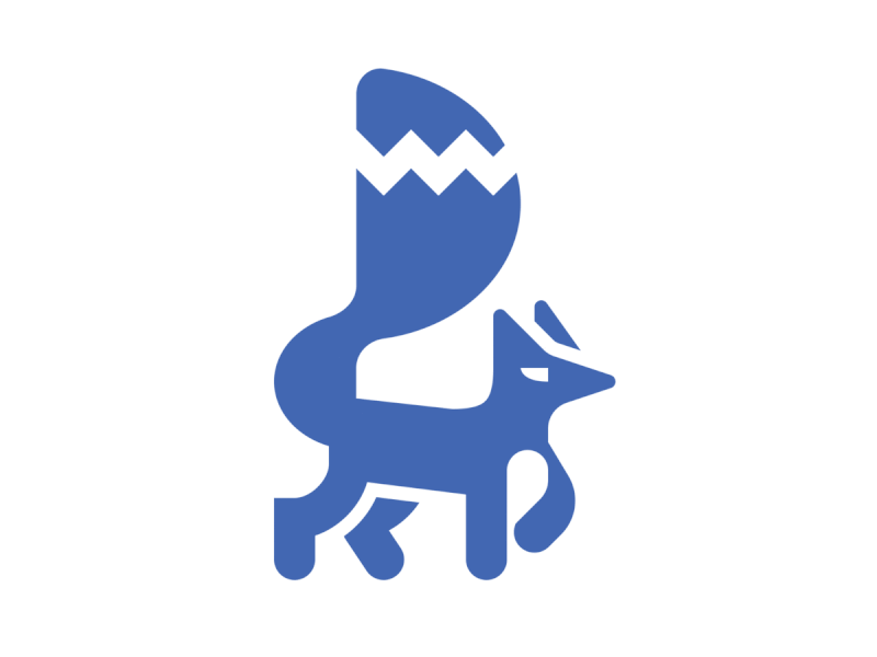 Fox Glyph figma fox gif glyph icon logo vector wip