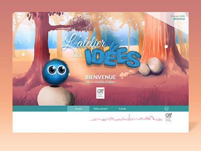 Animation for a French bank fairytale logo magic site web