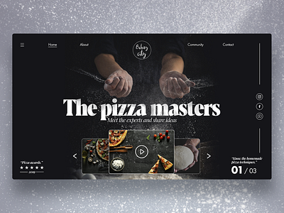 Pizza Master Web branding minimal pizza tipography ui ux web webdesign