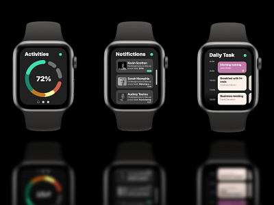 Activities Notifiactions Daily Task activities app apple watchh art branding daily task design icon illustration logo notifiactions typography ui ux